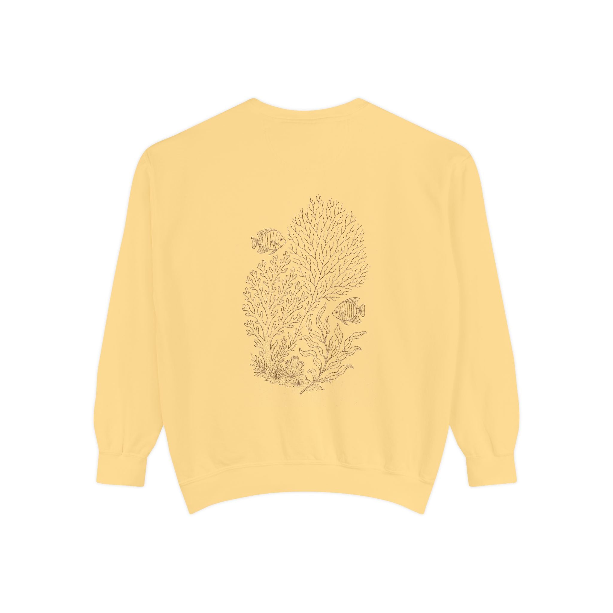 Aruba Coral and Sea Fan Redwork Sweatshirt