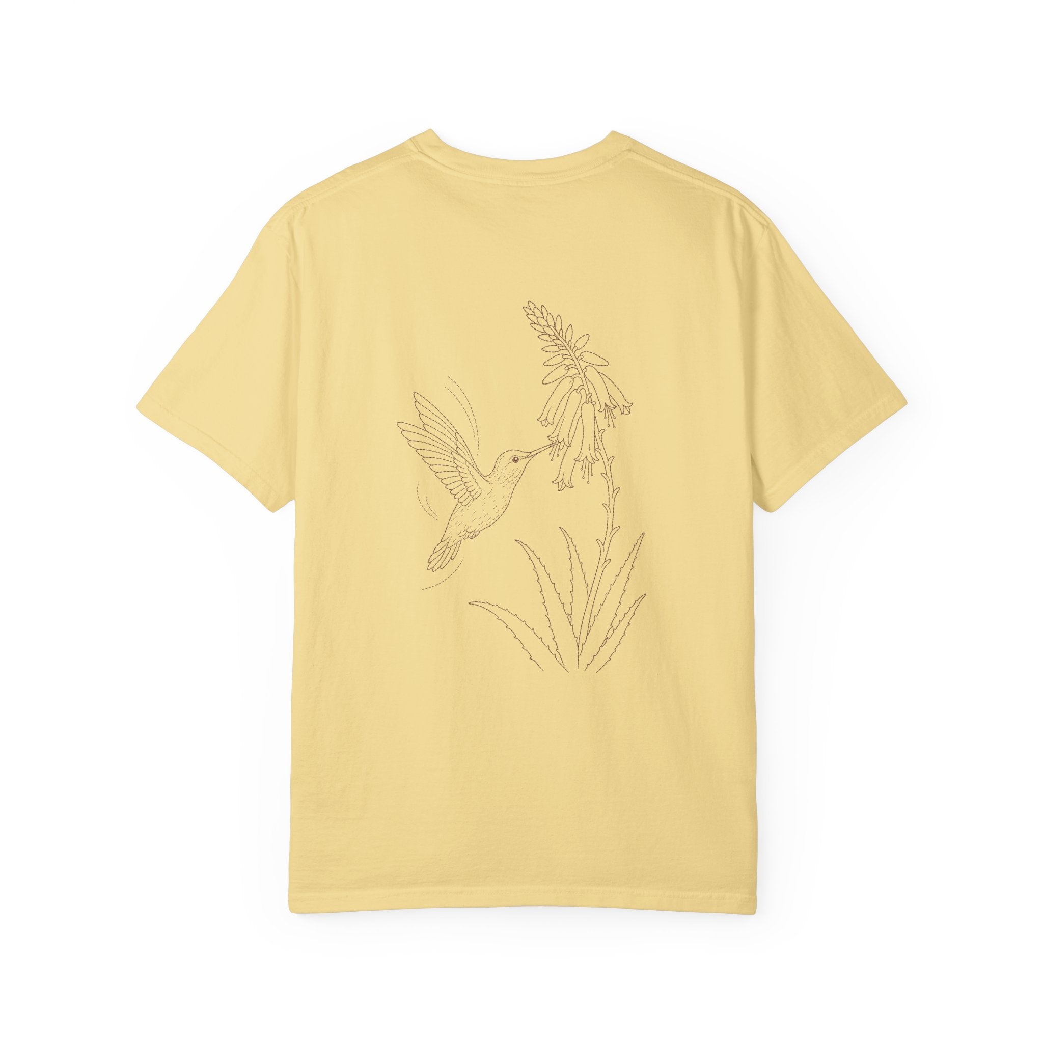 Aruba Hummingbird and Aloe Redwork Tee