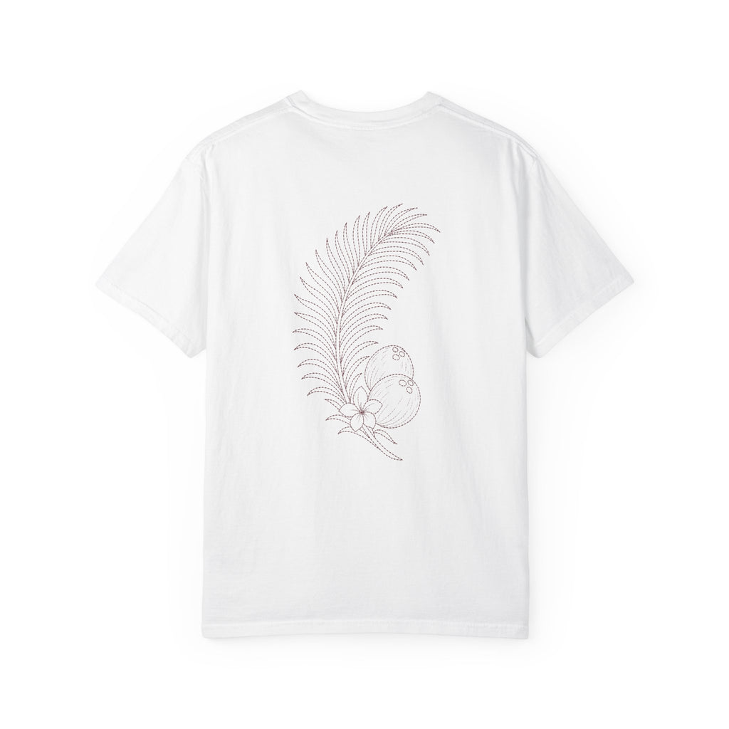 Aruba Coconut Palm Sprig Redwork Tee