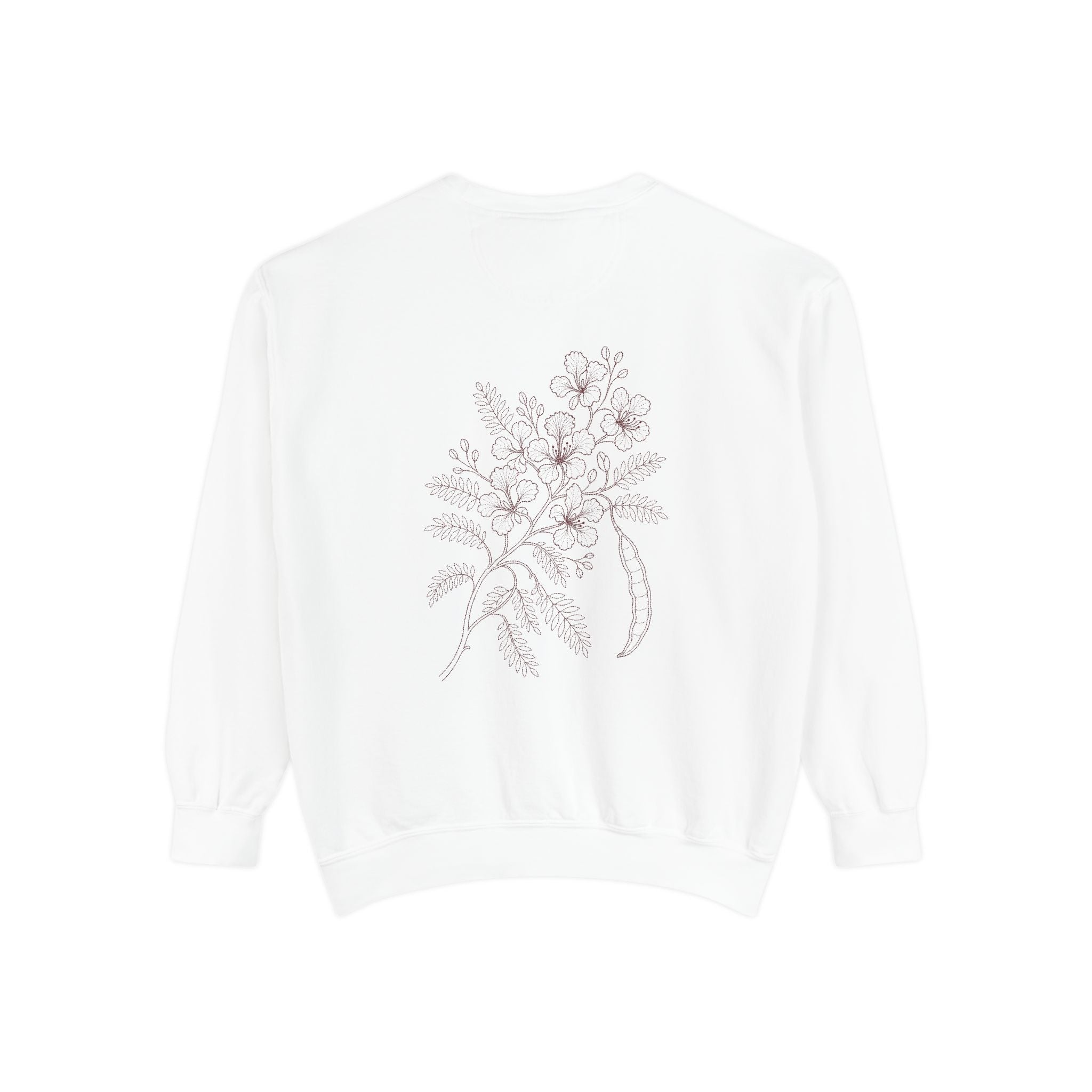 Aruba Flamboyant Flame Tree Redwork Sweatshirt
