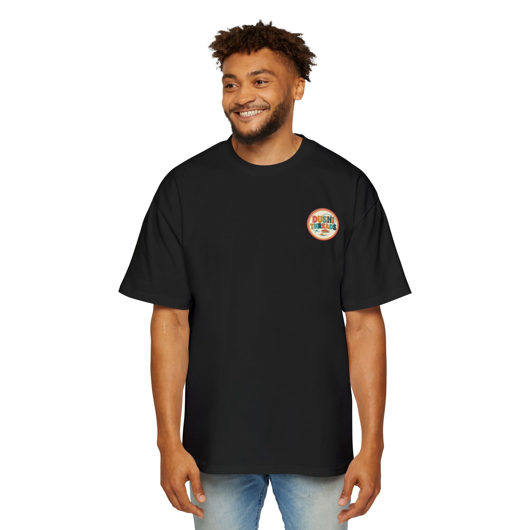 Retro Surf Logo Tee.  'Dublin Surf Co.' Chest Graphic Oversized Men’s T-Shirt