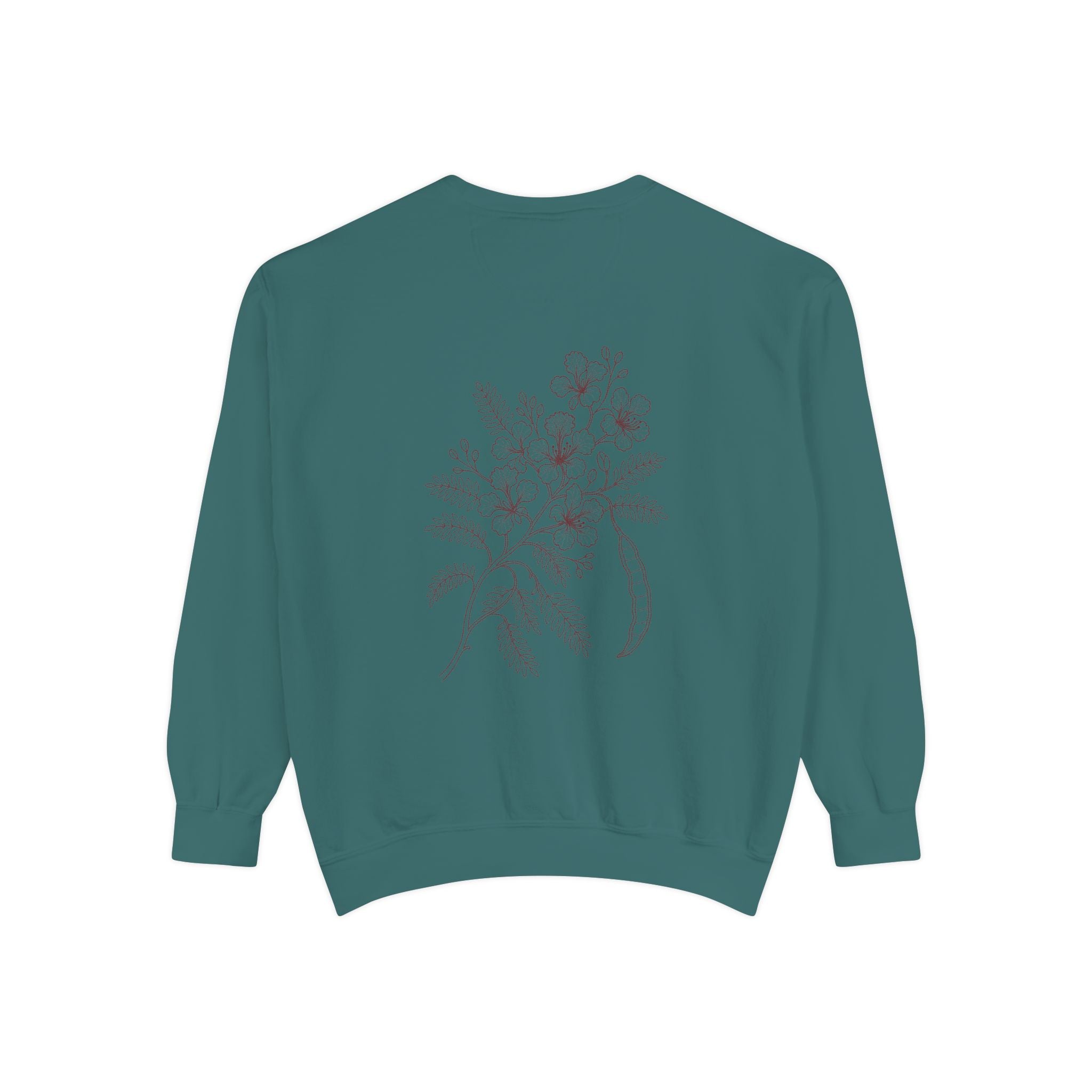 Aruba Flamboyant Flame Tree Redwork Sweatshirt
