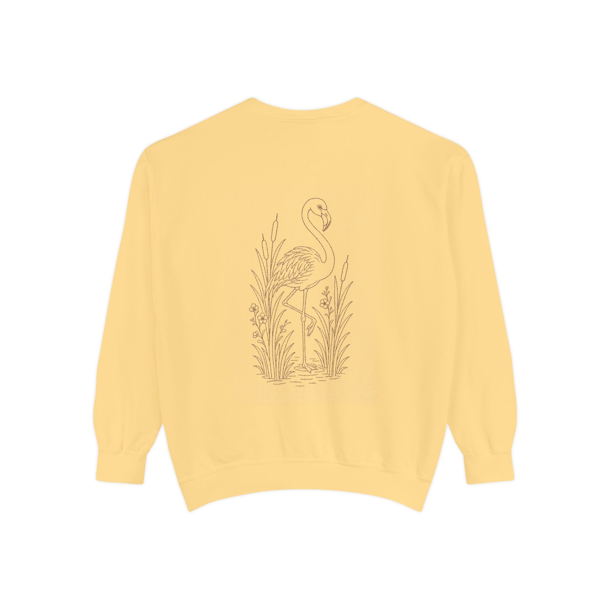 Aruba Flamingo in Reeds Redwork Sweatshirt