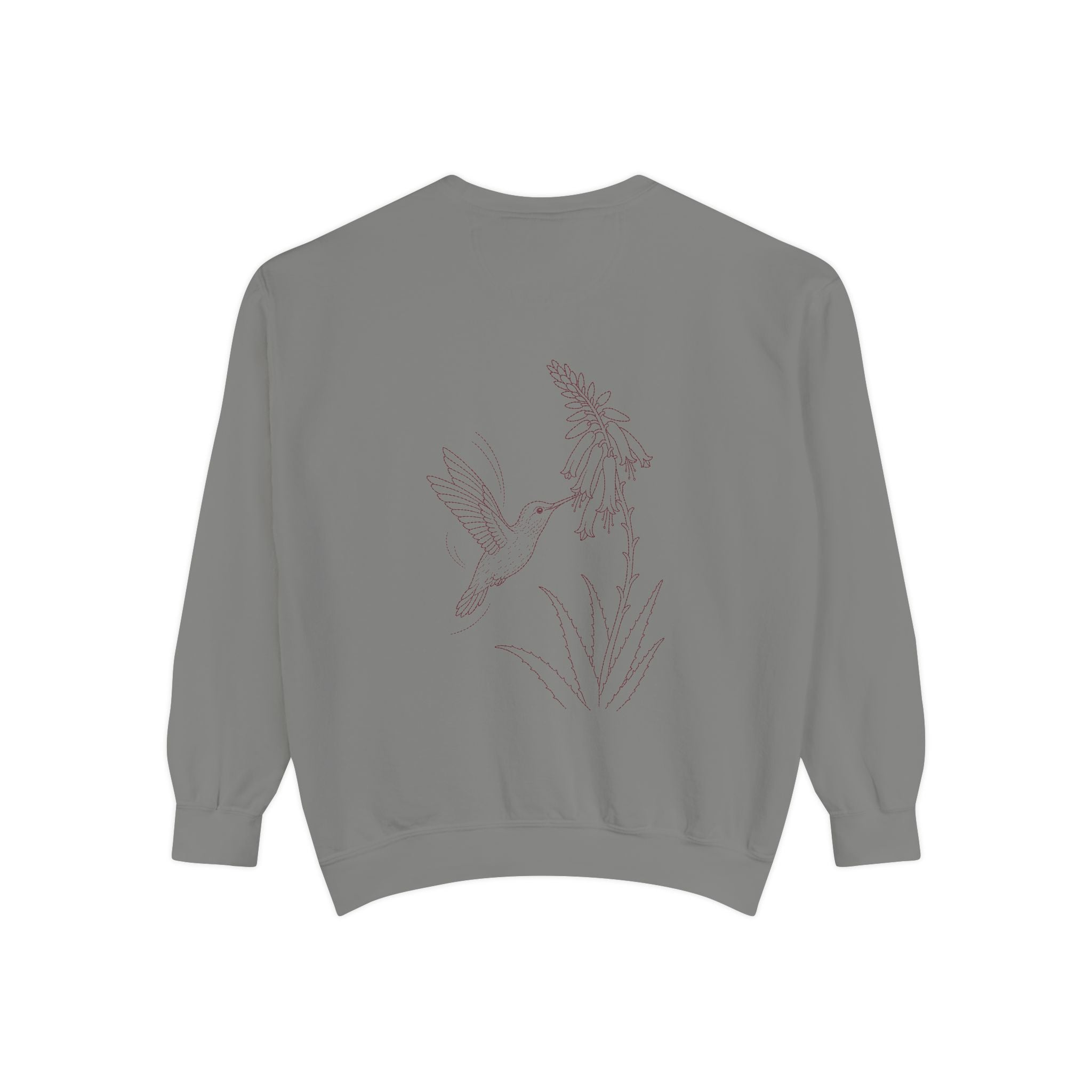 Aruba Hummingbird and Aloe Redwork Sweatshirt