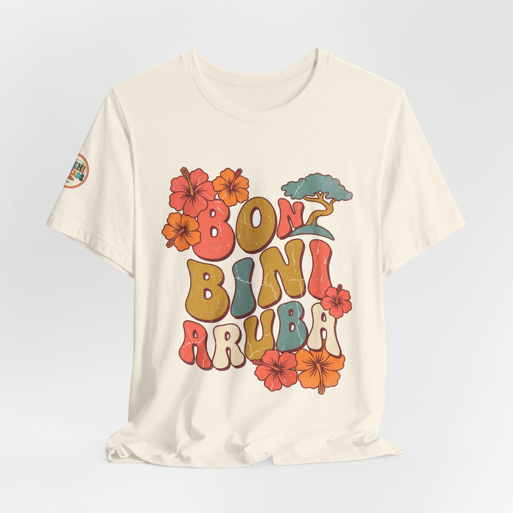Bon Bini Aruba Retro Groovy Tee