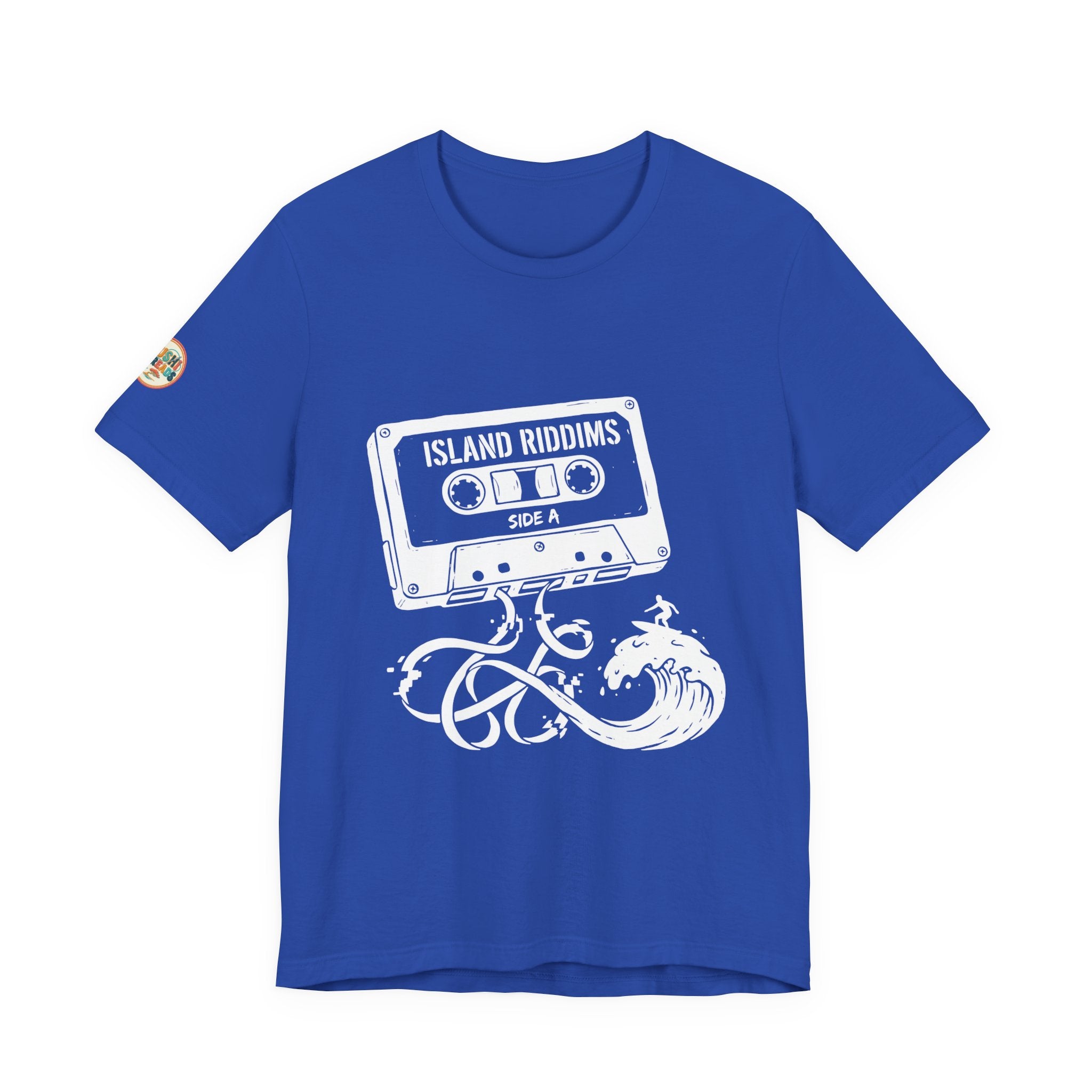 Island Riddims Cassette Tee in True Royal — view