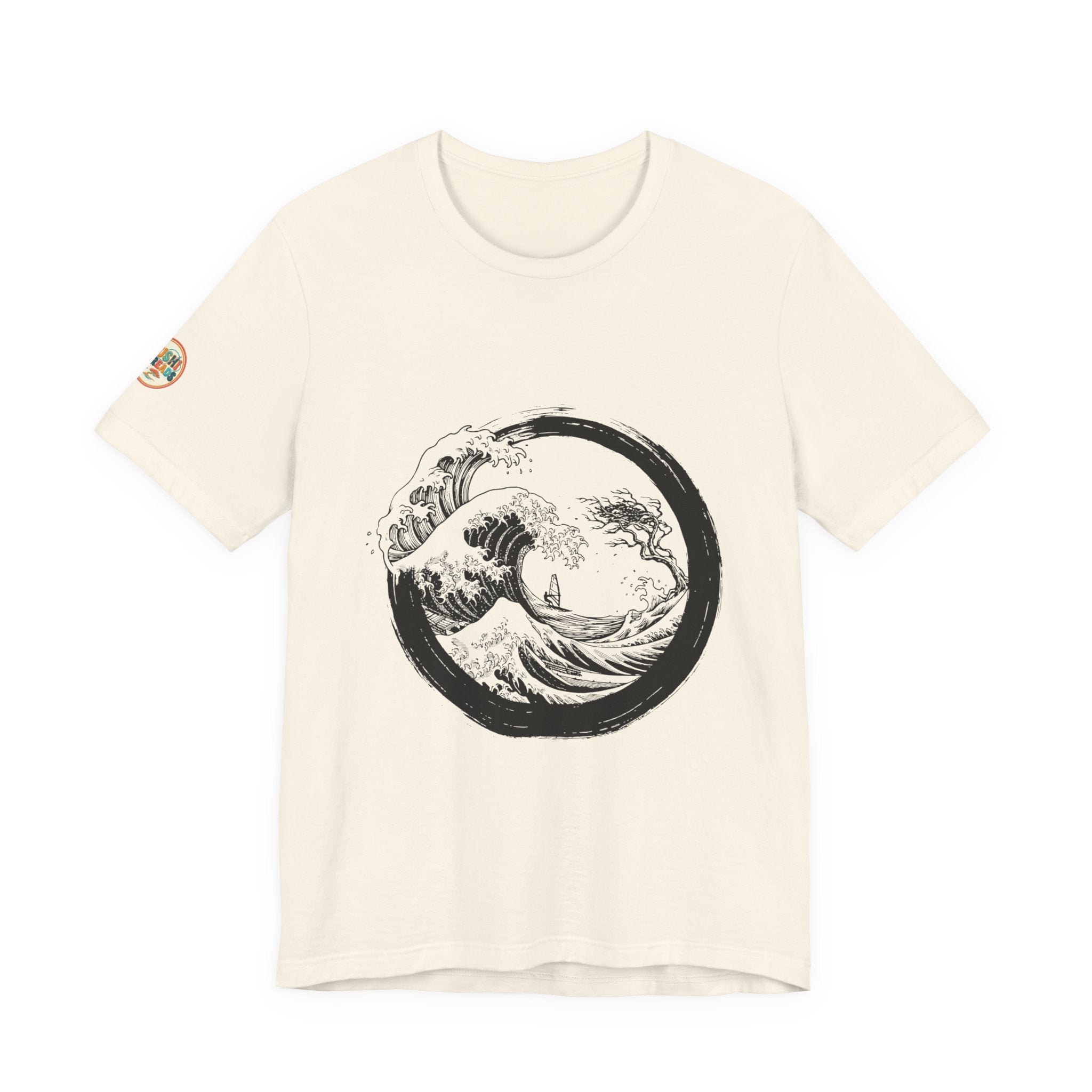 Aruba Great Wave Enso Tee in Natural — view