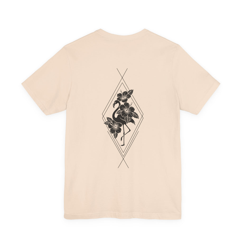 Flamingo & Hibiscus Diamond Tee