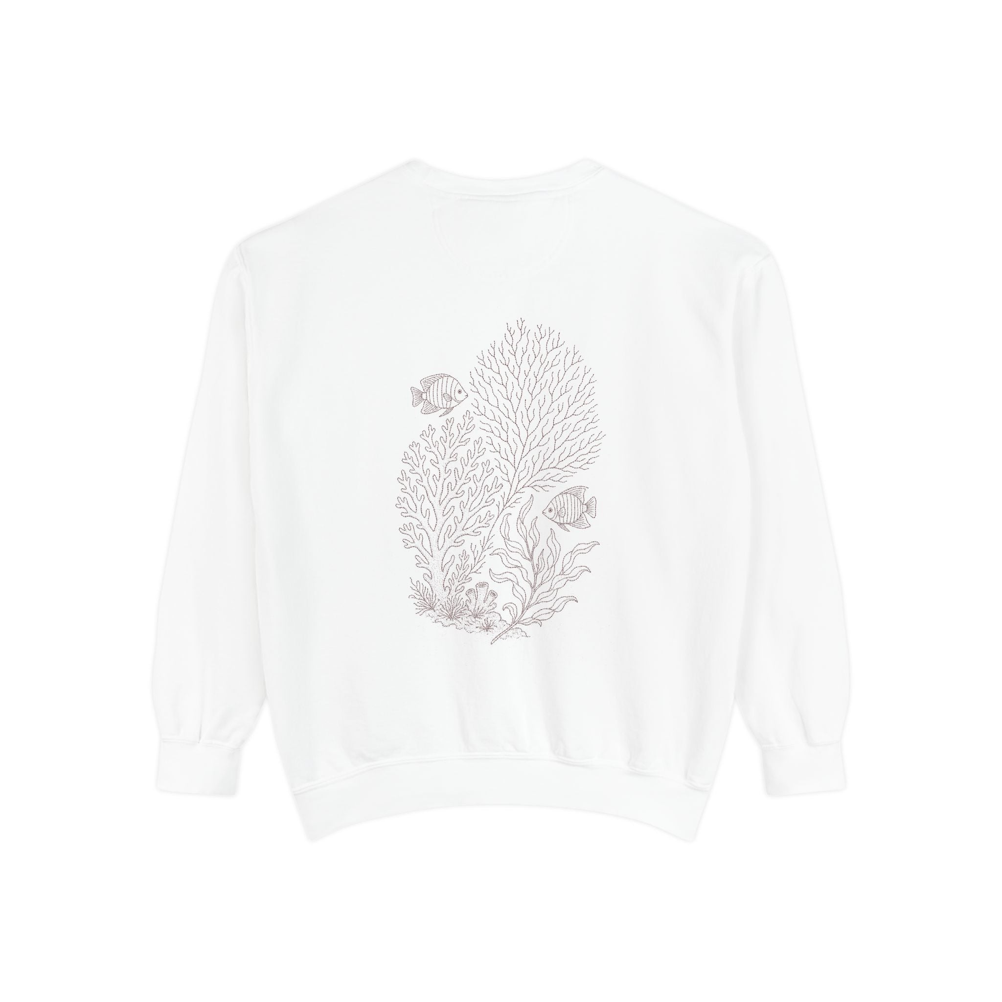 Aruba Coral and Sea Fan Redwork Sweatshirt