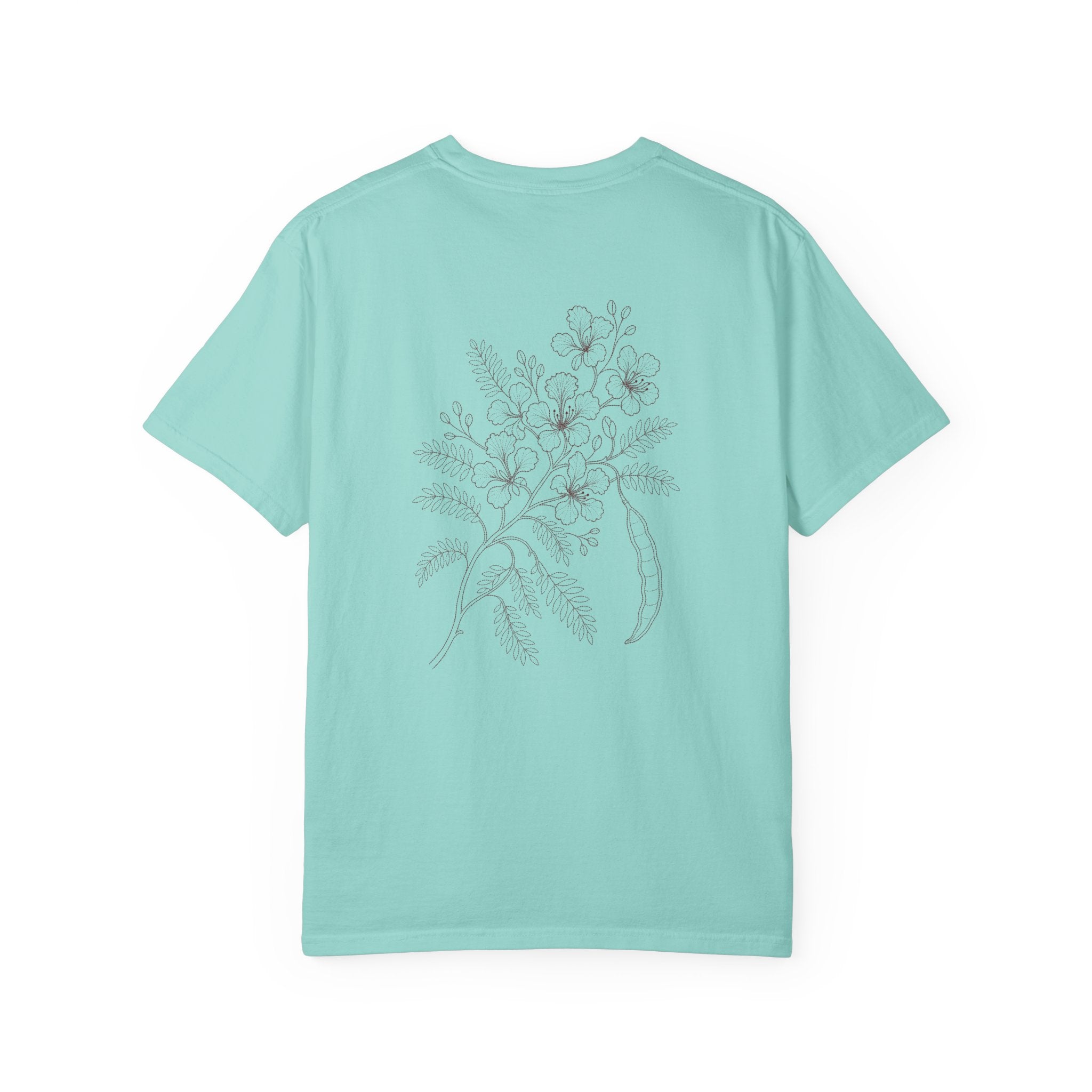 Aruba Flamboyant Flame Tree Redwork Tee