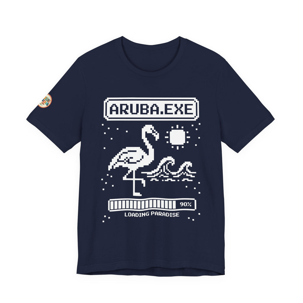 Aruba.exe Pixel Art Tee in Navy