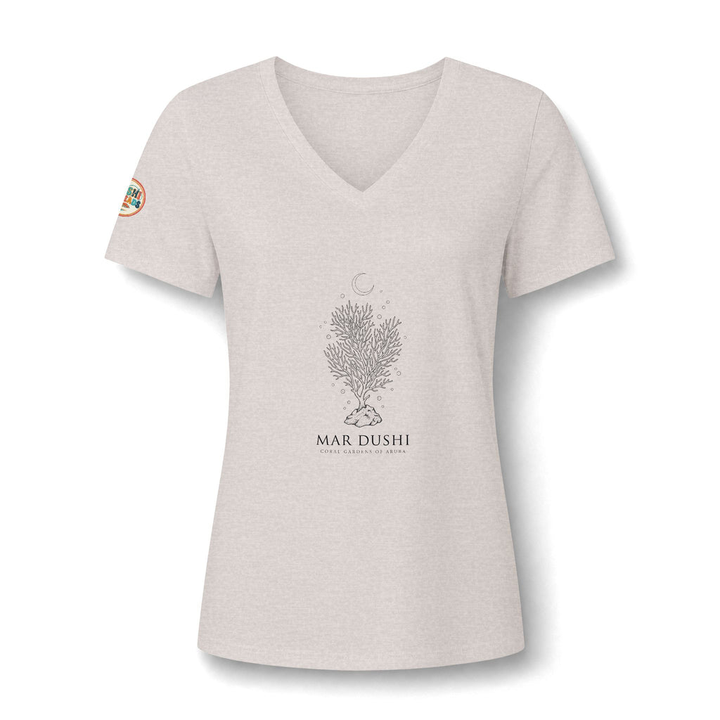 Aruba Mar Dushi Coral V-Neck Tee