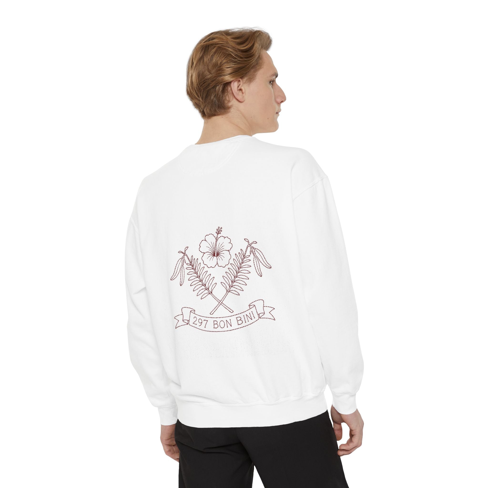 Aruba 297 Bon Bini Crest Redwork Sweatshirt