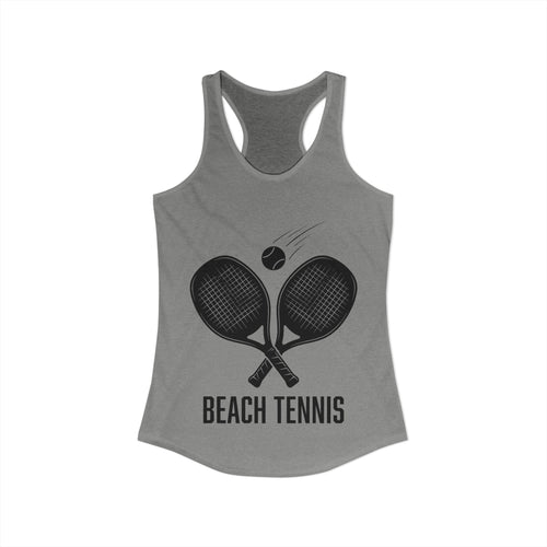 Aruba Beach Tennis Racerback Tank in Heather Grey