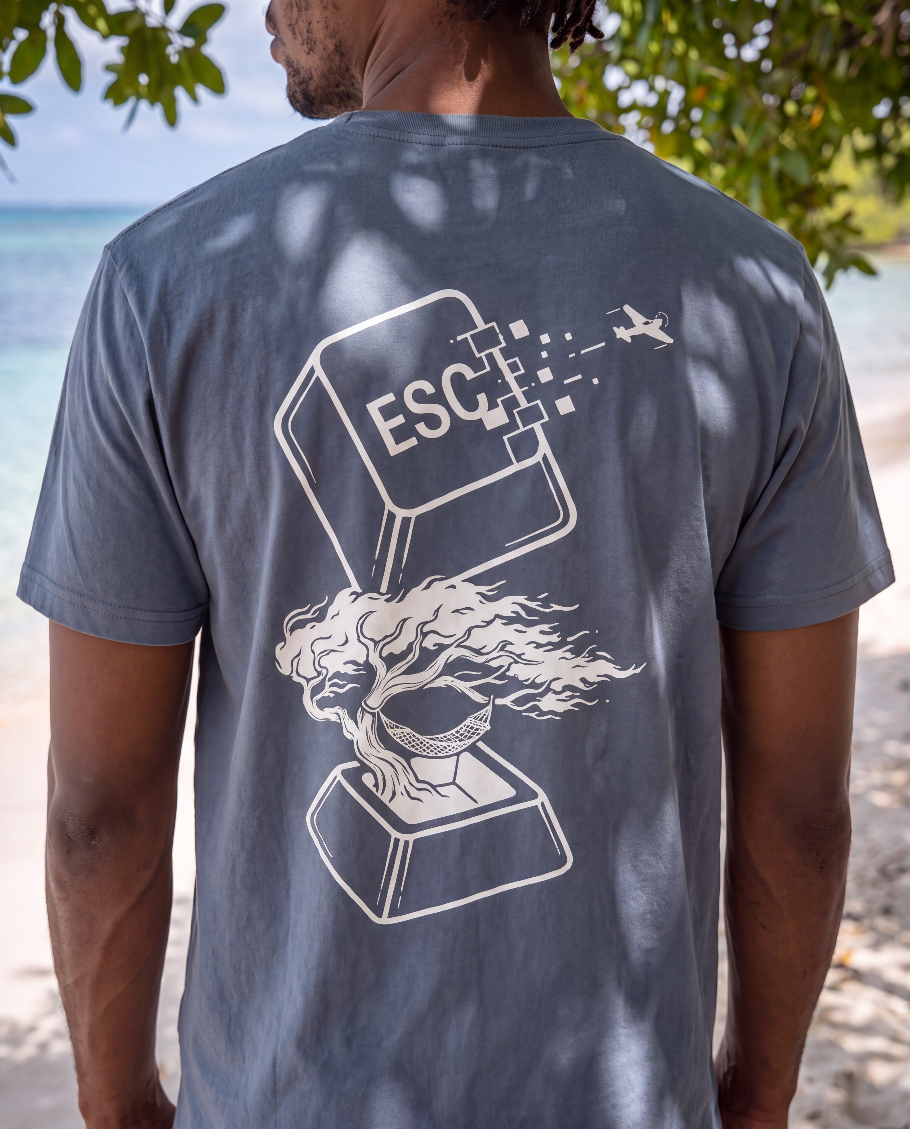 Aruba Escape Key Tee close-up of the design