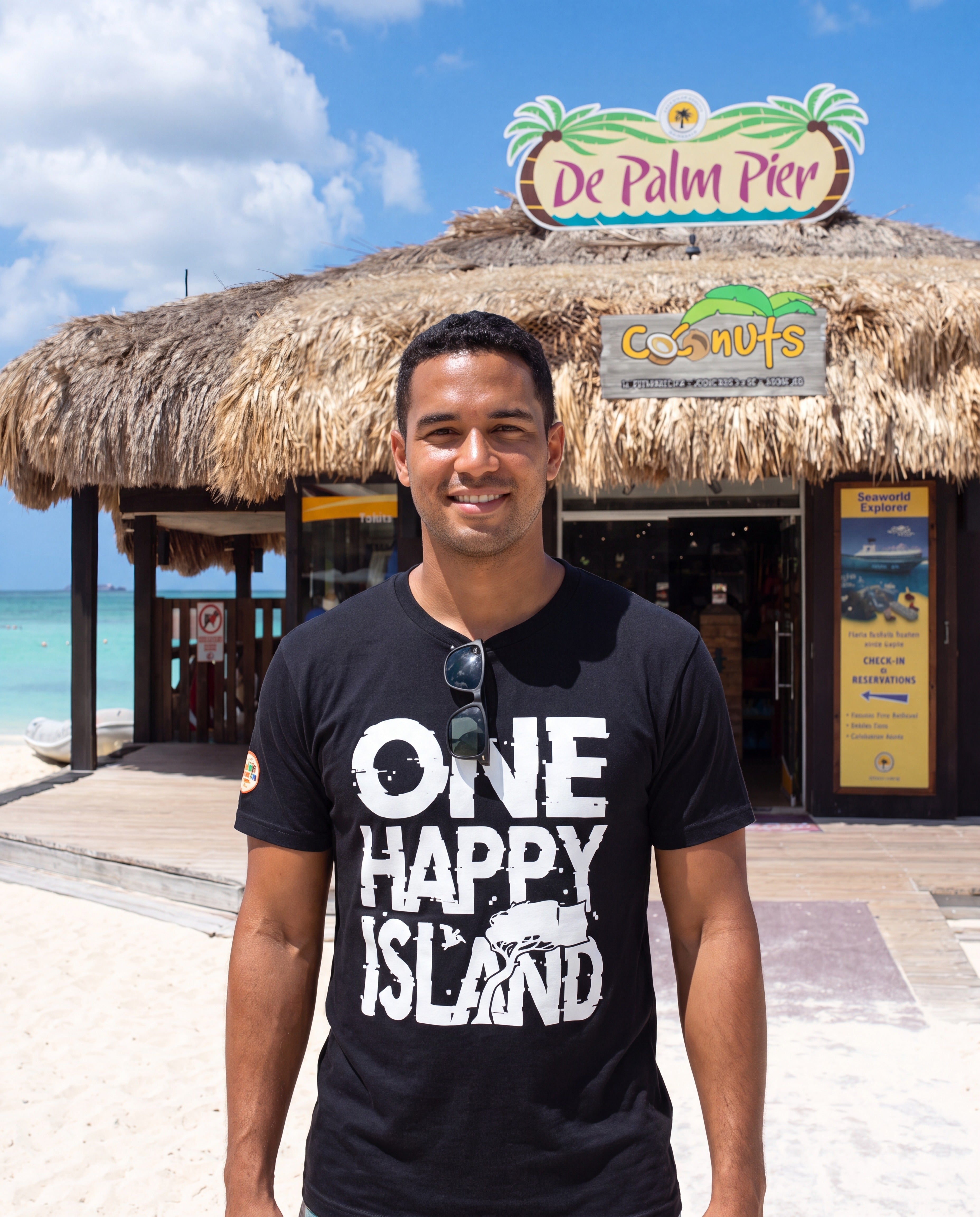 One Happy Island Glitch Dive Tee · alternate view ·