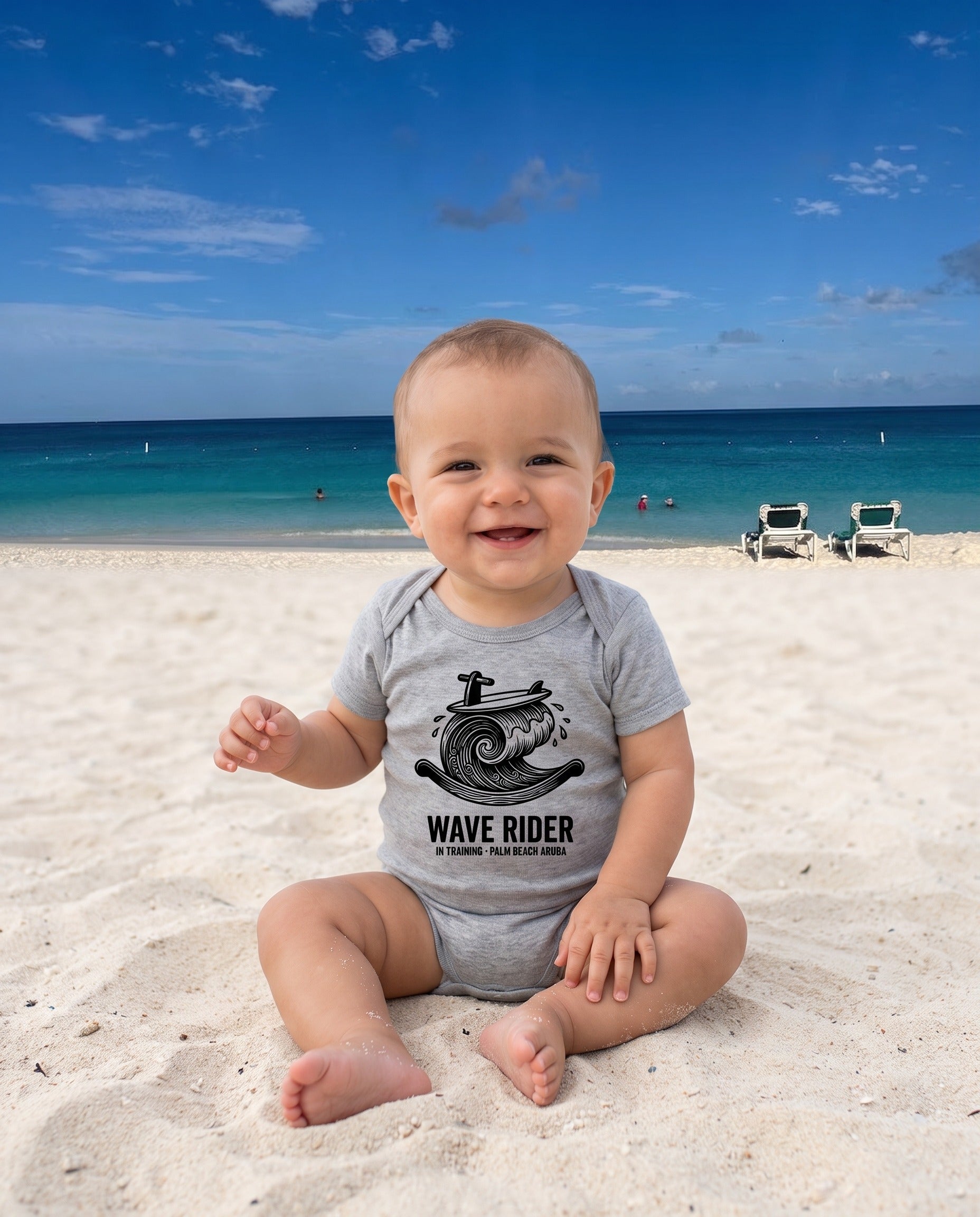 Aruba Wave Rider Bodysuit in Heather, worn on location in Aruba