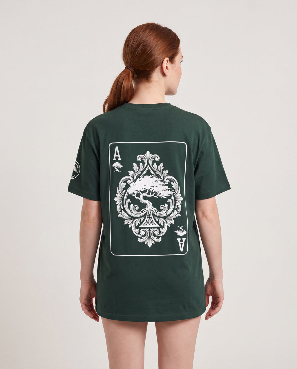 Model wearing the Aruba Ace of Spades Tee