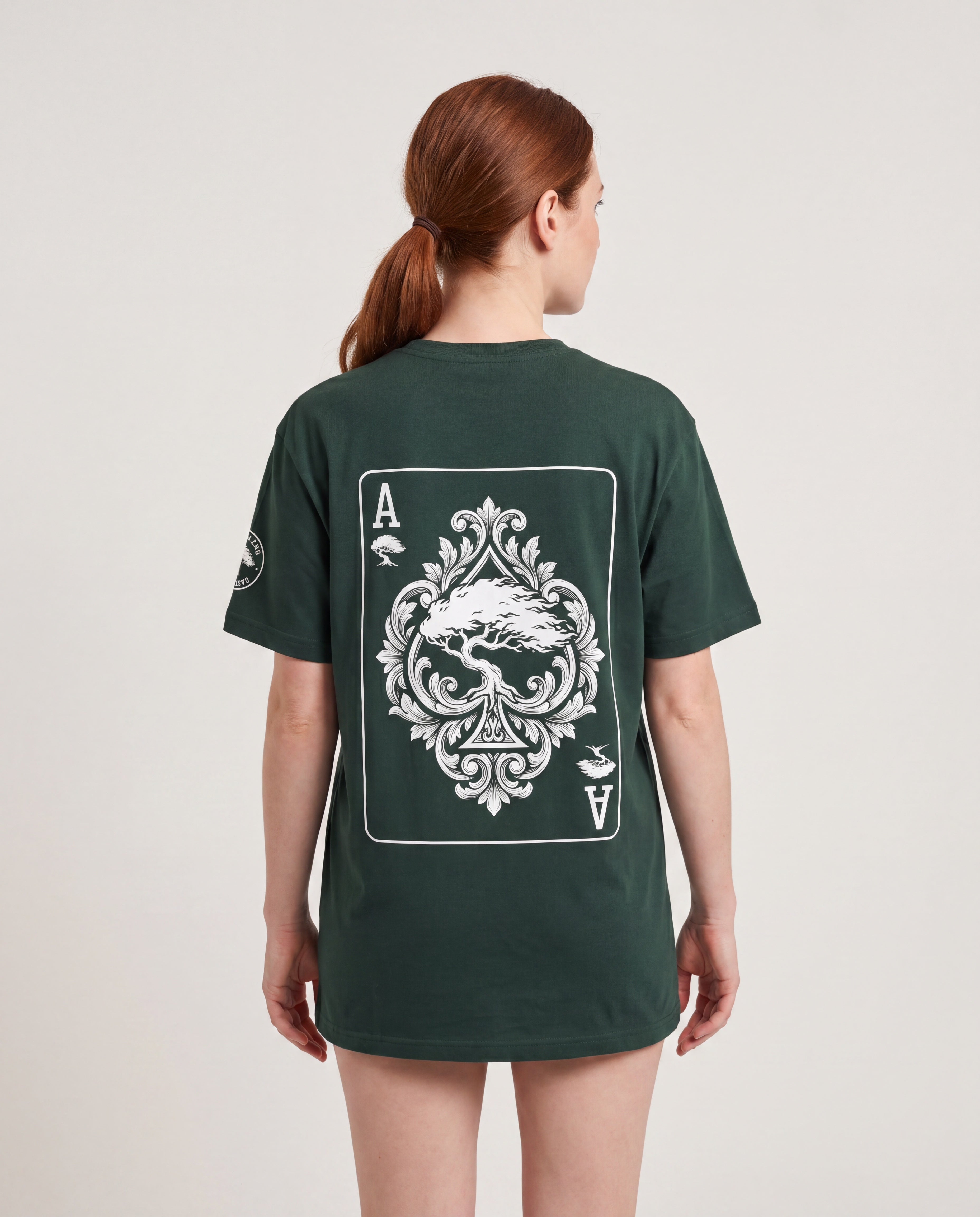 Model wearing the Aruba Ace of Spades Tee