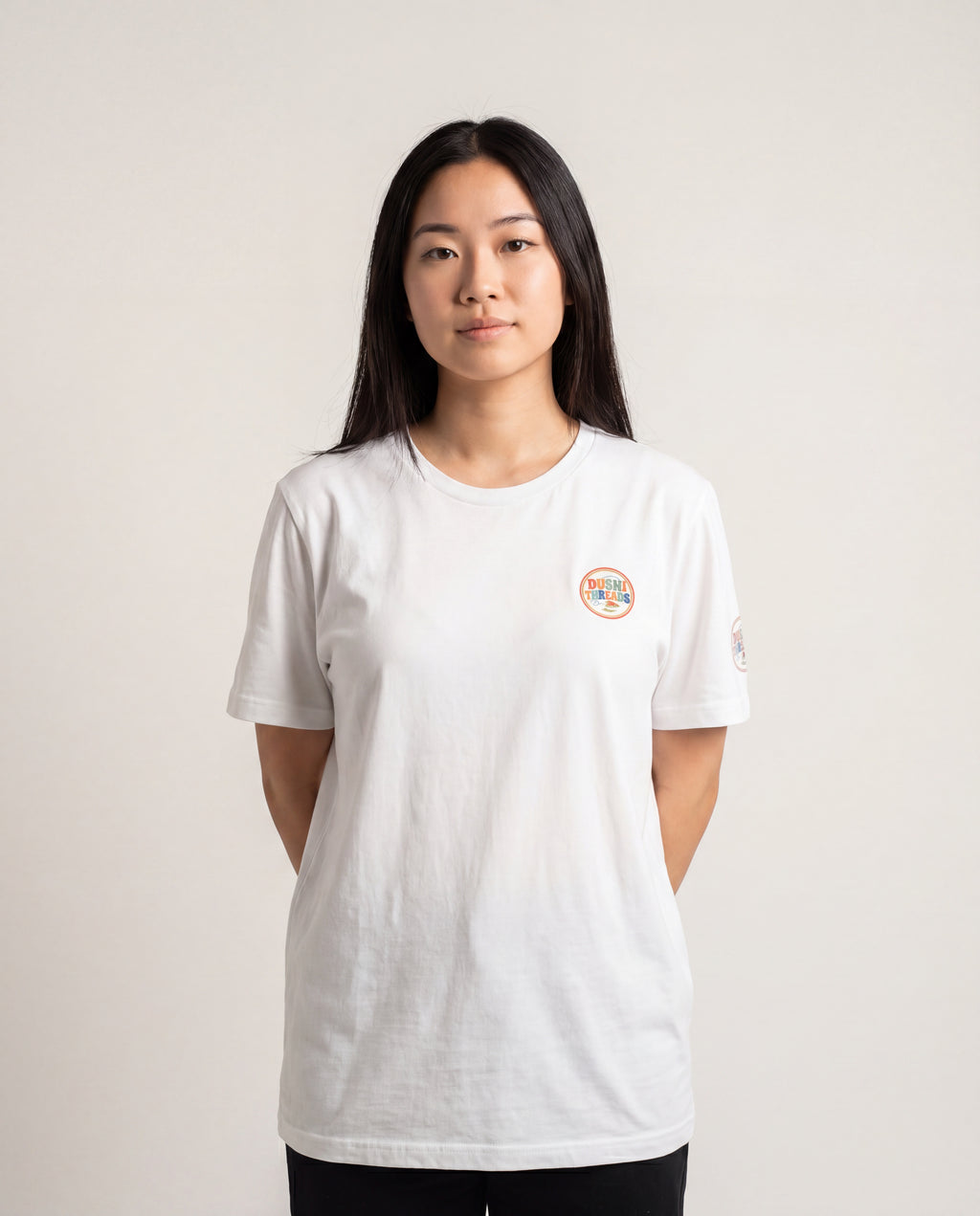Model wearing the Aruba Cadushi Cactus Moon Tee