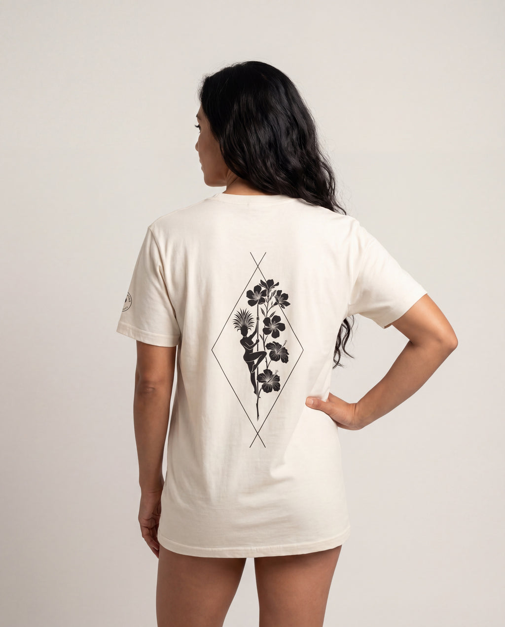 Model wearing the Aruba Carnival Dancer Tee