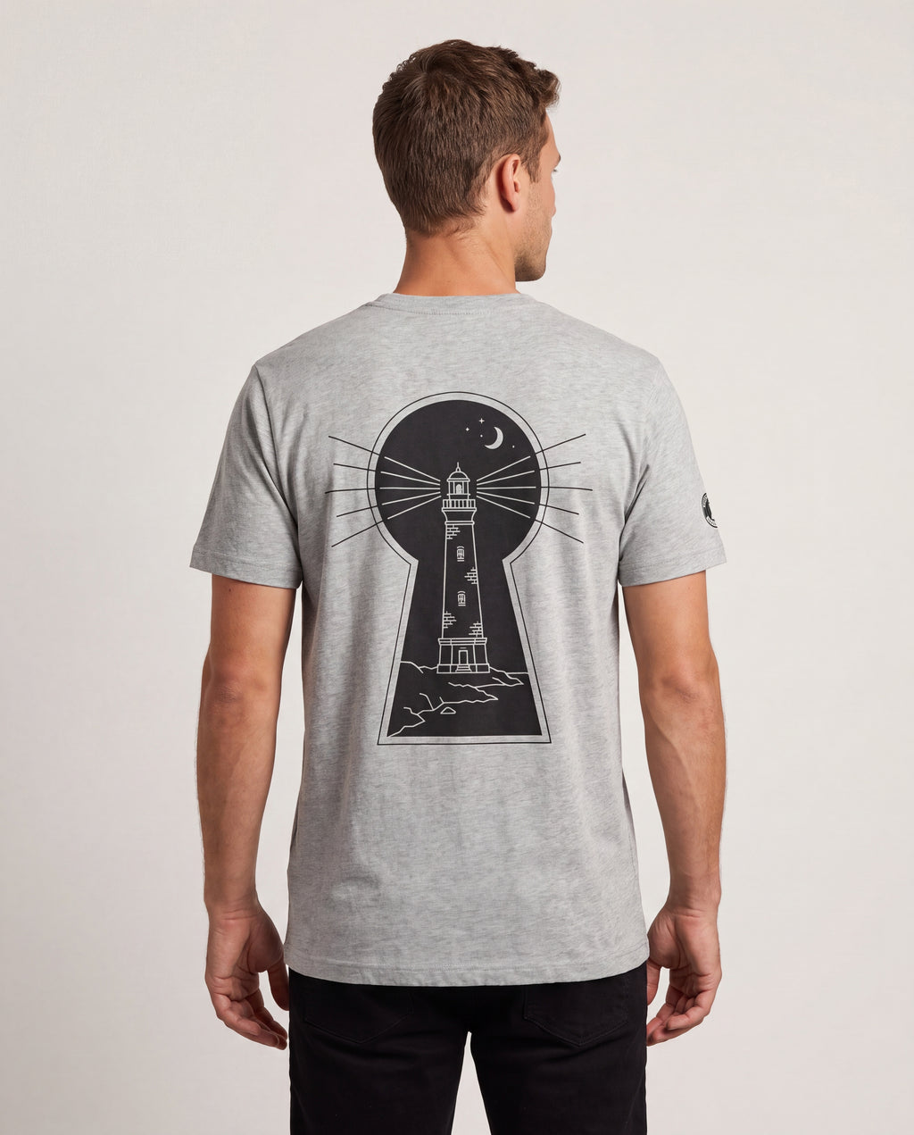 Model wearing the Aruba California Lighthouse Tee